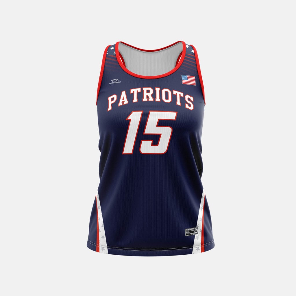 Patriots Racerback Jersey Navy Front